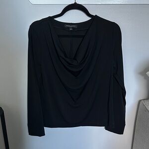 Banana Republic Elegant Black Cowl Neck Blouse